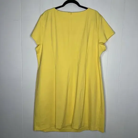 Talbots Women’s Yellow Shift Dress Size 22W - Picture 2 of 5